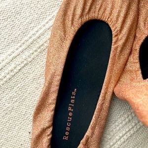 NEW Rose Gold Glitter Rescue Flats